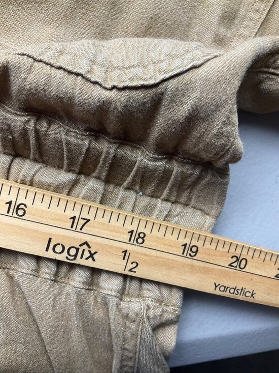 VTG Perry Ellis America Tan Brown Collared Denim Maxi Faux Wrap Dress Cotton - Picture 9 of 12